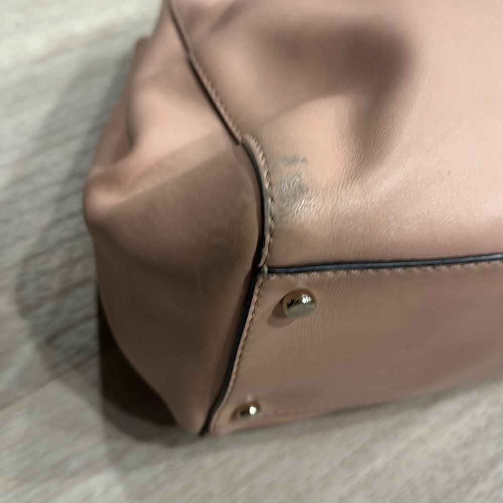 Kate Spade pink soft hobo bag, inside off-white and black bowties good used con. - Picture 3 of 8